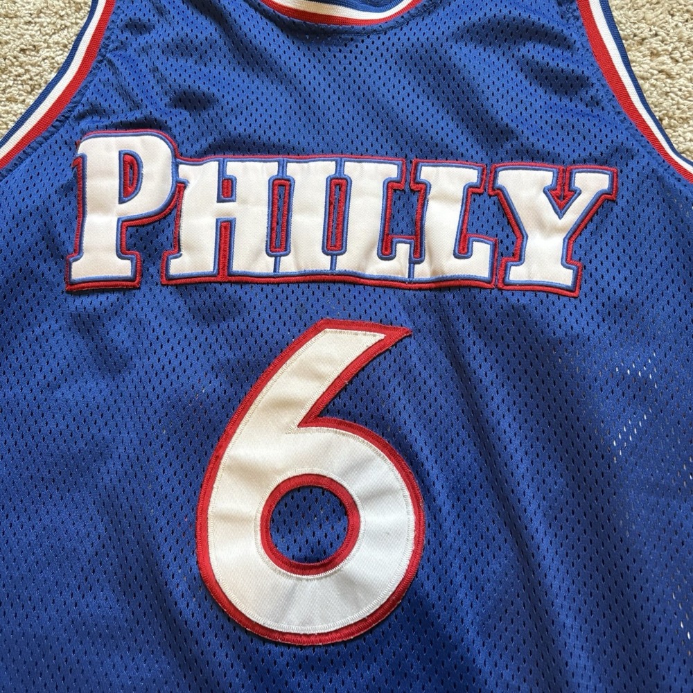 Philadelphia Philly #6 Vintage Throwbacks Blacktop Edition‎ Basketball Jersey 3X - Picture 2 of 8